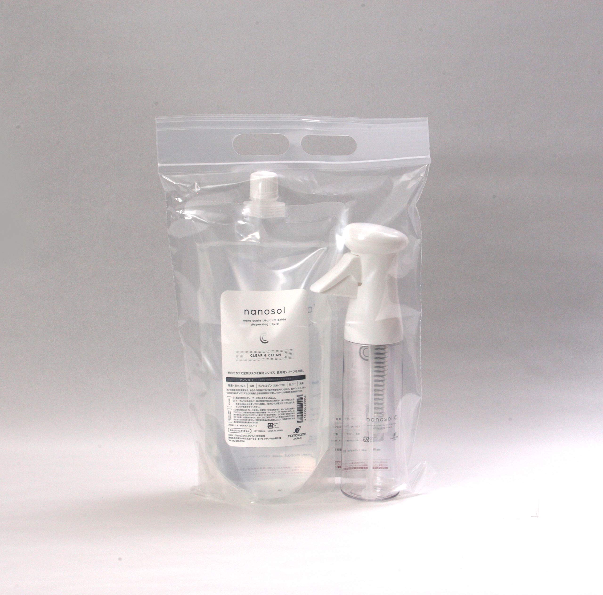 Amazon.co.jp: ナノソルCC レフィル1000ml＋スプレー容器1個セット